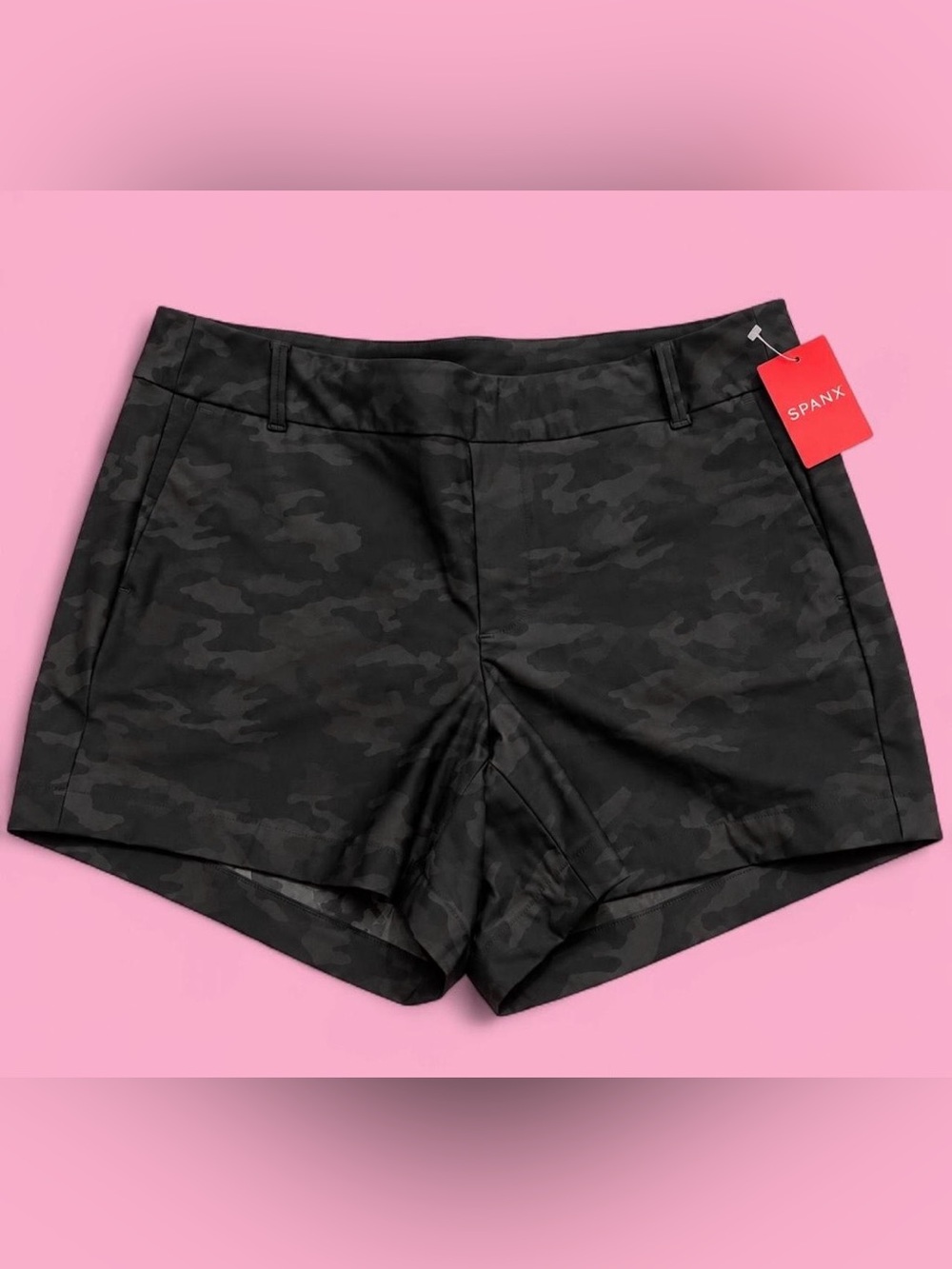 NWT Spanx Black Camo Sunshine Shorts - Size Large Brand new with tags!